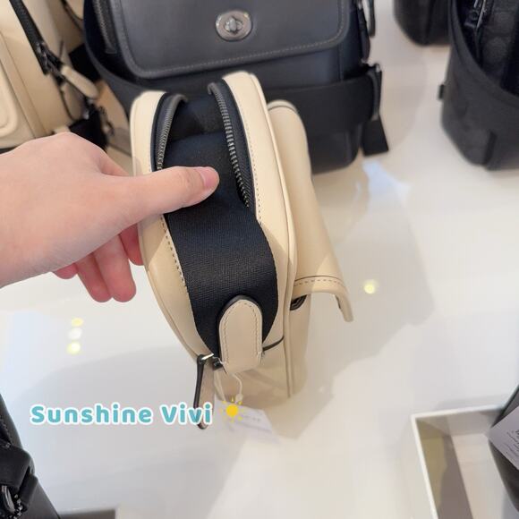 NWT Coach Turnlock Crossbody Bag Leather Qb/IVORY CAJ31 - Picture 4 of 10